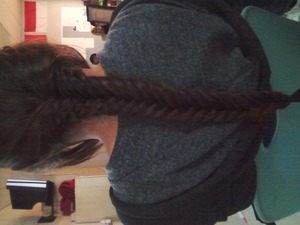 i was bored in french class..so i told my friend if i can braid her hairr :D
