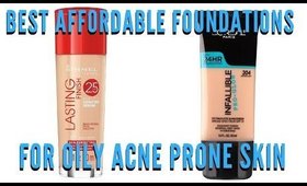 Best Affordable Foundations for Oily Acne Prone Skin | RIMMEL VS L'OREAL FOUNDATION | mathias4makeup