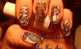 Winter birds - nail art vote contest giveaway 7 Mesi Nail Art