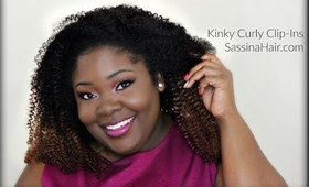 Ombre Kinky Curly Clip-Ins from SassinaHair.com