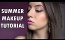 TALK-THROUGH: Glitter Eyes & Bright Lips! Summer Makeup Tutorial