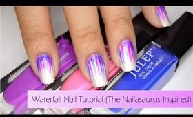 Waterfall Nail Tutorial (Nailasaurus Inspired) | FromBrainsToBeauty