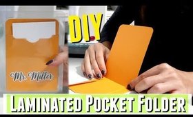 DIY Personal Pocket Folder Tutorial and HOW TO make a laminated library pocket