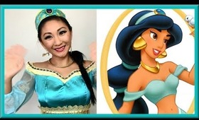 Disney's Princess Jasmine Makeup Tutorial (Halloween Makeup, Hair, Costume)