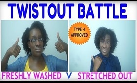 Natural Hair: Twistout on Stretched Hair vs Twistout on Freshly Washed Hair