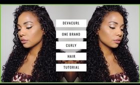 DevaCurl 1 Brand Tutorial & First Impressions Curly Hair Routine | Ashley Bond Beauty