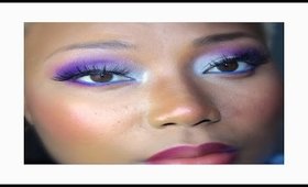 Makeup Tutorial | Purple Platinum w/Blue Pop | moTheFace
