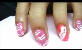 Shut up and Kiss me Nail Tutorial!