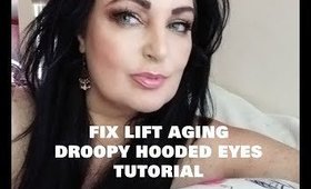 Fix, Lift Down turned, Droopy, Hooded, Aging Eyes Tutorial/Mature Makeup Made Easy