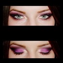 Smokey purple make-up