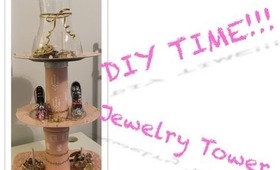 DIY: Cotton Candy Pink Jewelry Tower