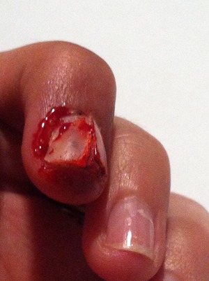 Halloween broken nail gross! :)