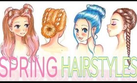 4 SPRING HAIRSTYLES ! | EASTER TIME 🐰🌸