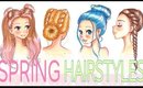 4 SPRING HAIRSTYLES ! | EASTER TIME 🐰🌸