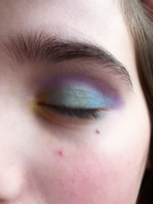 This is a colorful look I created on my little sister 
