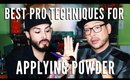 Best Way To Apply Setting Powder | Proper Brush Application - mathias4makeup