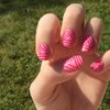 Pink basketcase nails <3