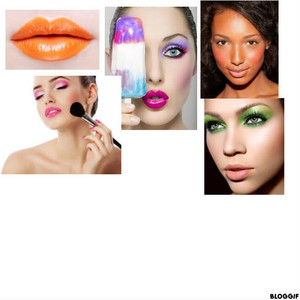 My prediction for spring makeup! (Left to right) Orange lips, cool candy colored makeup, natural glow, pinky shades, grass green eyes with nude lips and peach cheeks. What do you think the spring 2012 makeup will be?
