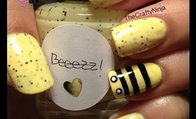 Bumble Bee Nails by The Crafty Ninja