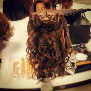 What I did in cosmetology school today :) 
