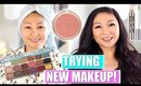 GET READY WITH ME!  TRYING NEW MAKEUP! | Too Faced Clover Palette, Juno Sponge, Nars, Urban Decay,