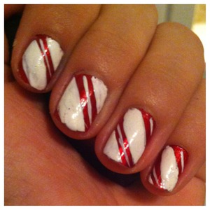 Candy Cane Nails!! <3