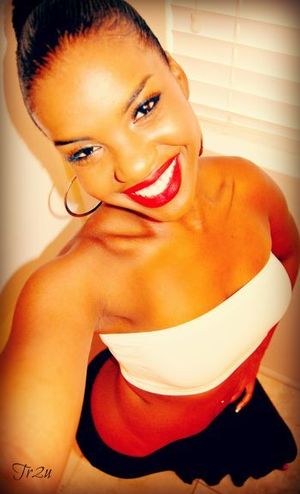 Sportin' MAC's "Ruby Woo" Lipstick