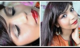 Gold Brown Eye Makeup Tutorial For Indian Festival Party Makeup,SuperPrincessjo