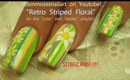 pastel stripes nail art with white daisies robin moses nails tutorial design 764
