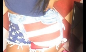 4th of July American flag shorts! **Blu Blush**