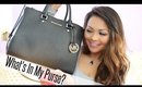 What's In My Purse? 2015 (Michael Kors Large Sutton Saffiano Satchel)  | TheMaryberryLive