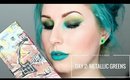 URBAN DECAY BASQUIAT - DAY 2: METALLIC GREENS | 1 PALETTE FOR A WEEK