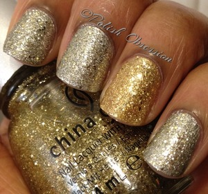 Gold and silver glitter