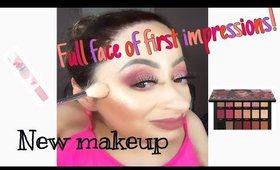 Full Face of first impressions ! + Huda Beauty Nude Palette Tutorial