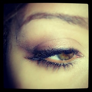a combination of brown with a soft winged eye