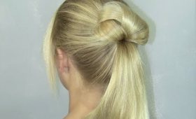 CUTE hair in 2 mins! - "Pony In a Basket" I Naturesknockout.com
