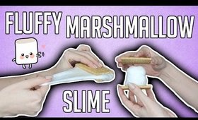 DIY FLUFFY MARSHMALLOW FLUFF SLIME + ASMR