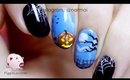 Happy Halloween! Freehand nail art tutorial