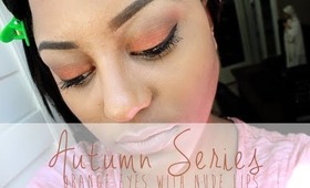 Autumn Series: Wearable Orange Eyes w/ a nude lip!