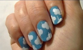 ♥ Little Fluffy Clouds - Cute Nail Polish Art! ♥