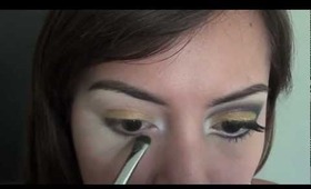 Dramatic eye makeup black & yellow