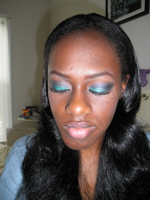 Teal with purple crease