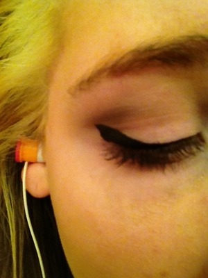 I use black liquid eyeliner! 