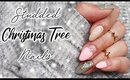 Studded Christmas Tree Nail Art | Vlogmas Day 22 ♡