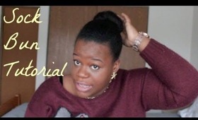 2 MiNUTE SOCK BUN HAIR TUTORiAL