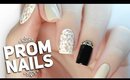 Floral Lace Prom Nail Art