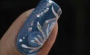 Blue Flower Blossoms ! easy nail art for short nails- nail art tutorial- nail design for beginners