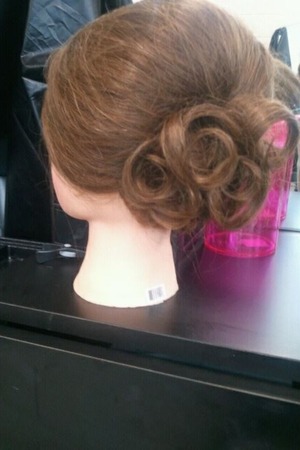 Poof and curls Updo 