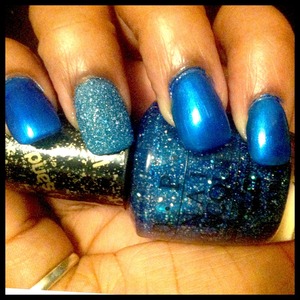 Just playing around with OPI's new liquid sand collection. 