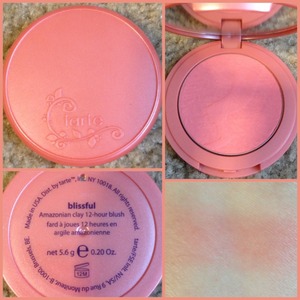 I only own this one blush from Tarte but it's not my favorite, to be the color payoff isn't good. To get the swatch in the picture I had to swipe multiple times.